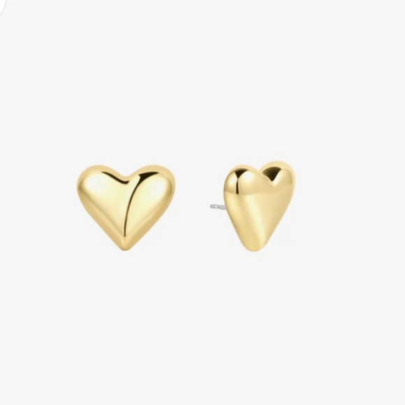 NIb $68 Rumored Piece of my Heart Studs -Gold - Picture 2 of 7